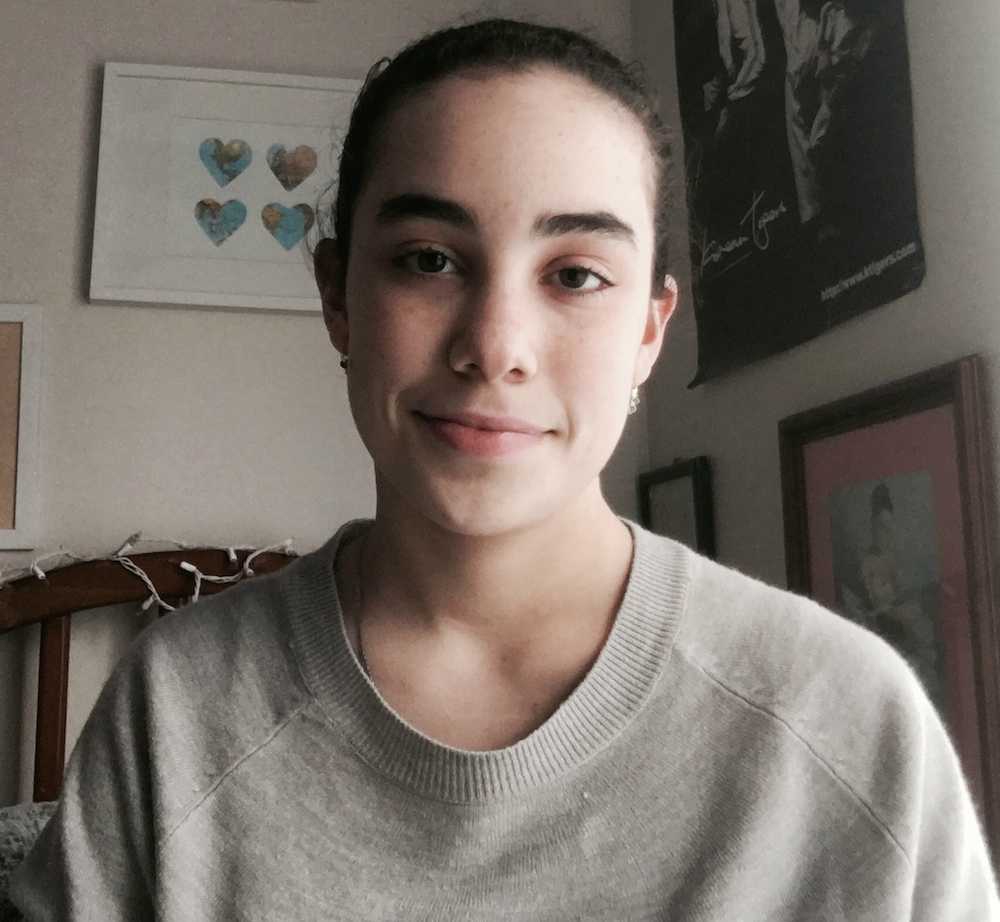 Andrea Gonzalez, a sophomore in Greg Euchner's English II class, is equally proud of her American and Mexican heritage.