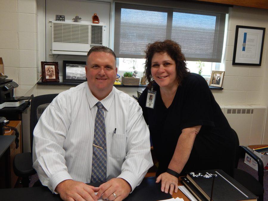 New principal Dan Donovan and secretary Lauren Miller are veterans of the school system but are in new positions this year.