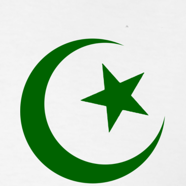 The crescent and star, shown above, is the symbol of Islam.