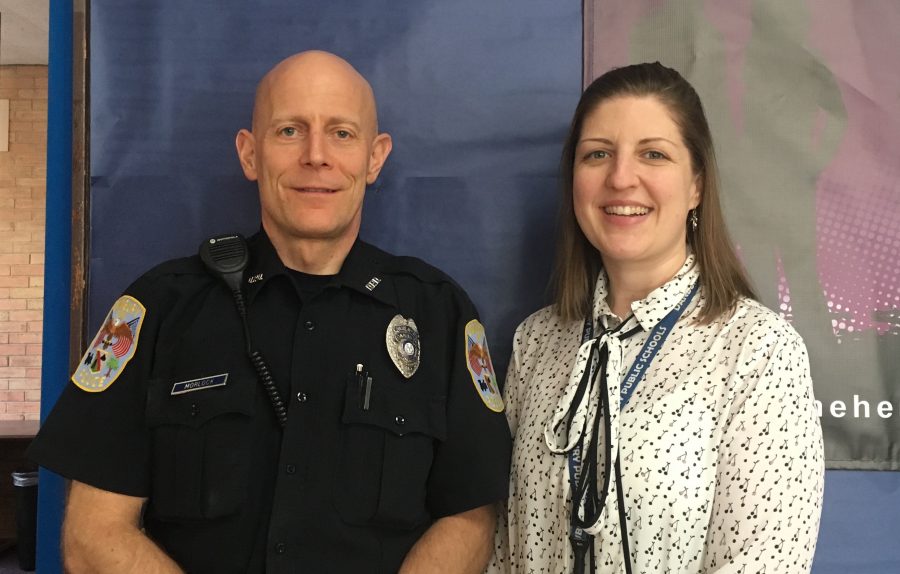 Caitlin Lewis is the new crisis counselor, taking over for Stan Watkins, who retired at the end of last school year. She often works with the school resource officer Rob Morlock of the Danbury Police Department.