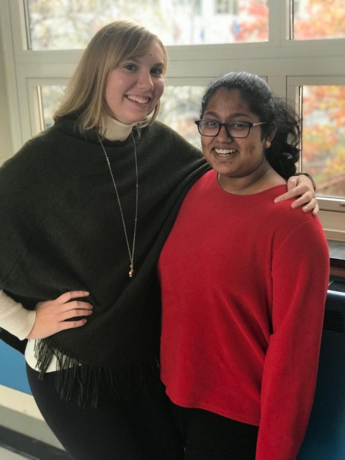 Kayla Downs and Roshni Vasudevan are the student leaders of the Model UN club.