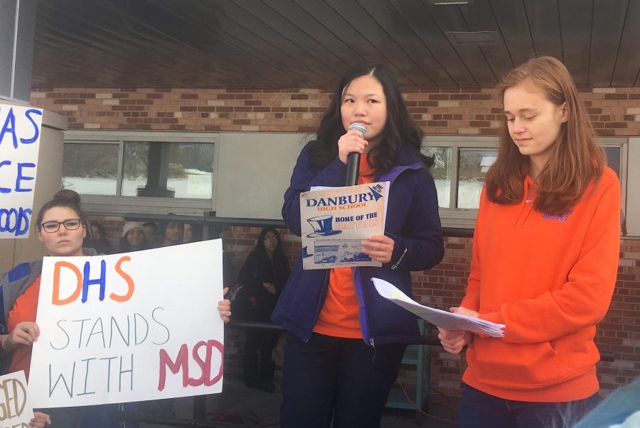 Organizers Gillian Brown, left, and Madison Albano.