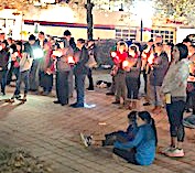 Danbury area residents, including members of the schools National Social Studies Honor Society, gather Nov. 7 at City Center Danbury for a candlelight vigil in remembrance of those killed Oct. 27 in Pittsburgh in the deadliest attack on Jews in U.S. history.