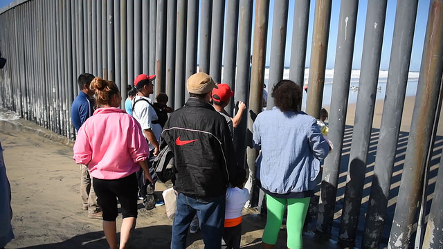Honduran migrant asylum seekers arrive in Tijuana, Mexico. The border late last month erupted in scattered violence as the migrant caravan tried crossing into the United States to seek political asylum from violence in their home country.