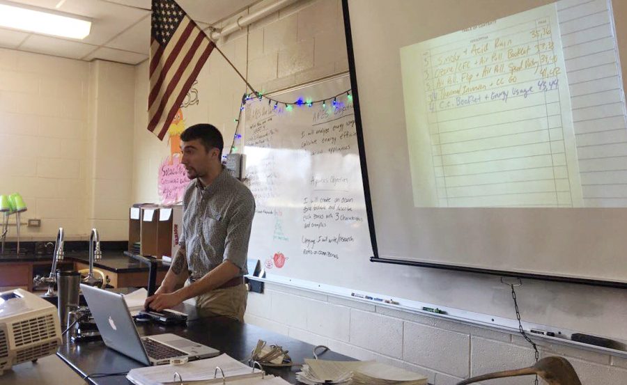Marchinkoski teaches his A.P. Environmental Science class.
