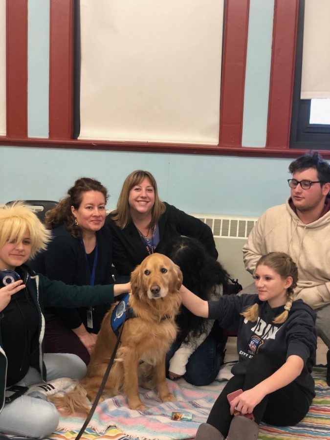 Learning about how to train comfort dogs was a big draw at this years ACE Career Day Fair.