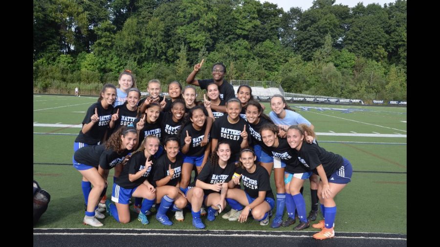 The 2019 Hatters at Immaculate before their scrimmage 