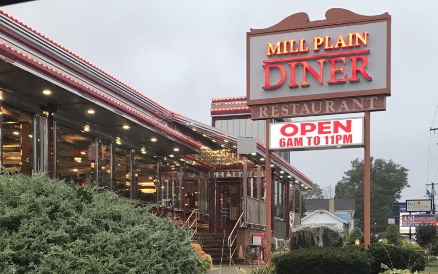 Front of Mill Plain Diner on Mill Plain Road.