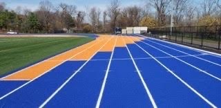 Orange and blue color pattern for the new track!