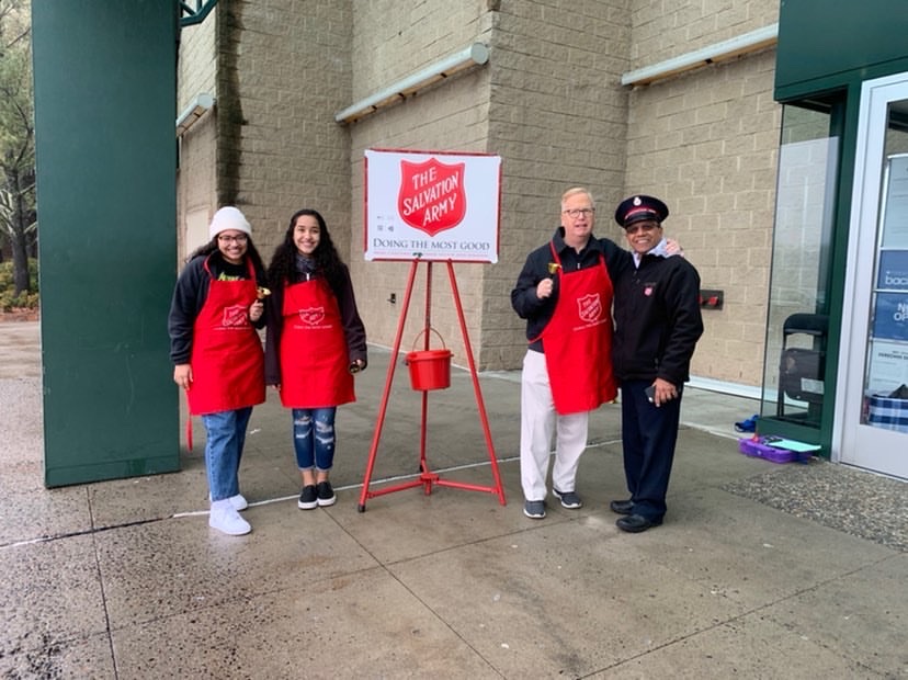 DHSs Key Club has benefitted the community for more than 50 years. Pictured here is their participation in The Salvation Armys annual holiday bell ringing