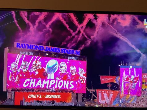a photo captured of the Super Bowl LV broadcast on CBS