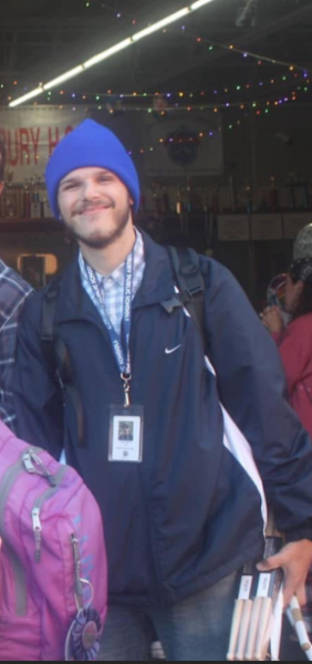 Mr. Alfidi during a Marching Band Competition day.