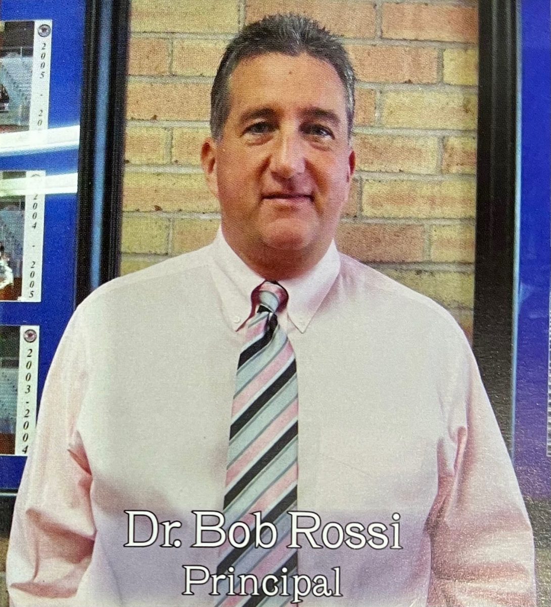 Principal Bob Rossi from 2009. Picture taken from a page of the yearbook.
